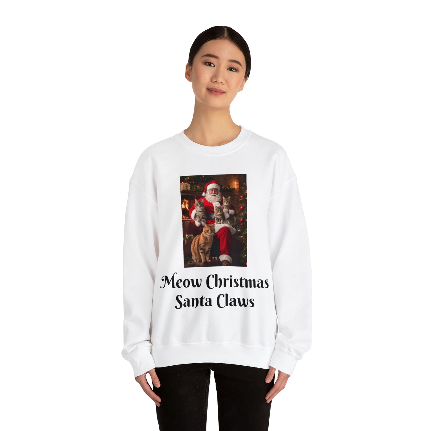 Unisex Heavy Blend™ Christmas Cat Sweatshirt
